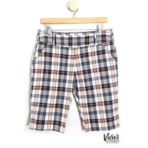 Tracy Evans Limited Bermuda Plaid Shorts Size 7